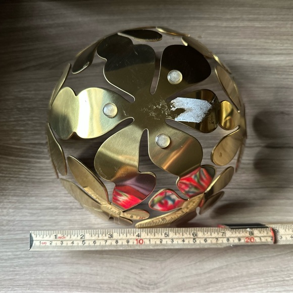 IKEA Vintage Stolkholm Gold Toned Floral Decorative Monika Mulder 8” - 2 Bowls - Picture 4 of 5